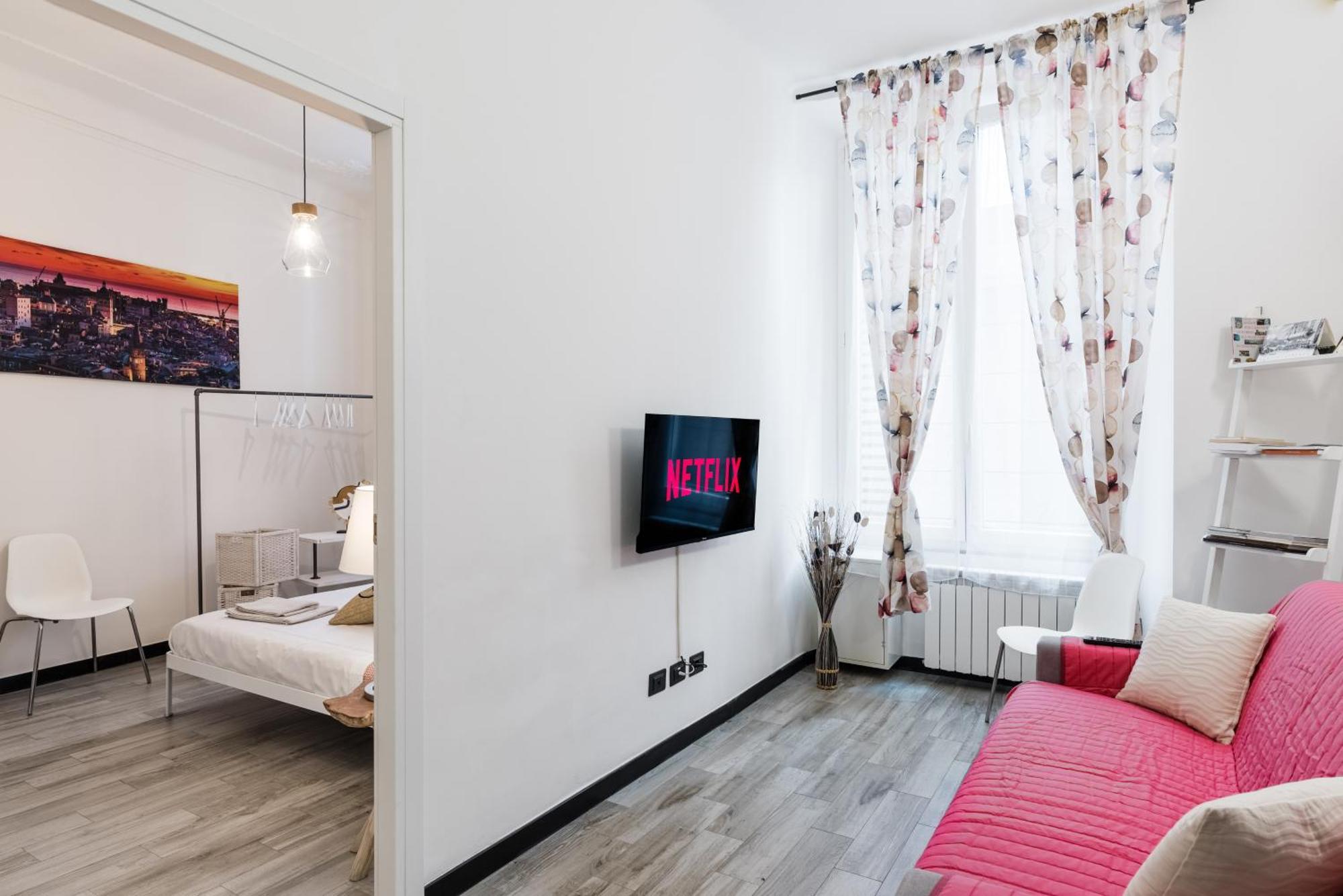 Acquario 5 Minuti, 1Br , Free A-C, Wifi & Netflix "City Center" By Tilo Genoa Bagian luar foto