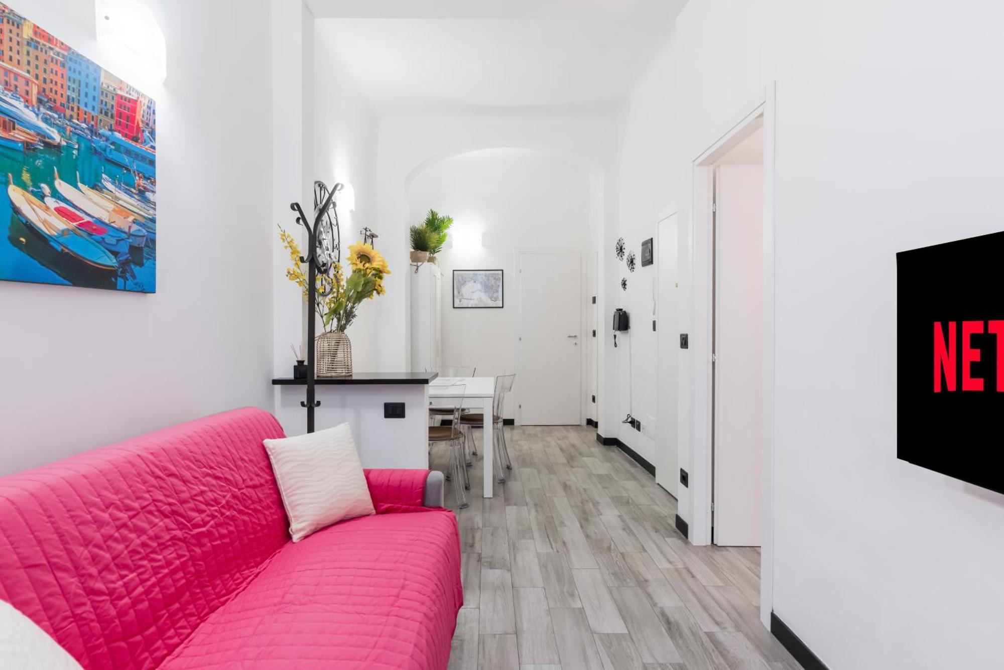 Acquario 5 Minuti, 1Br , Free A-C, Wifi & Netflix "City Center" By Tilo Genoa Bagian luar foto