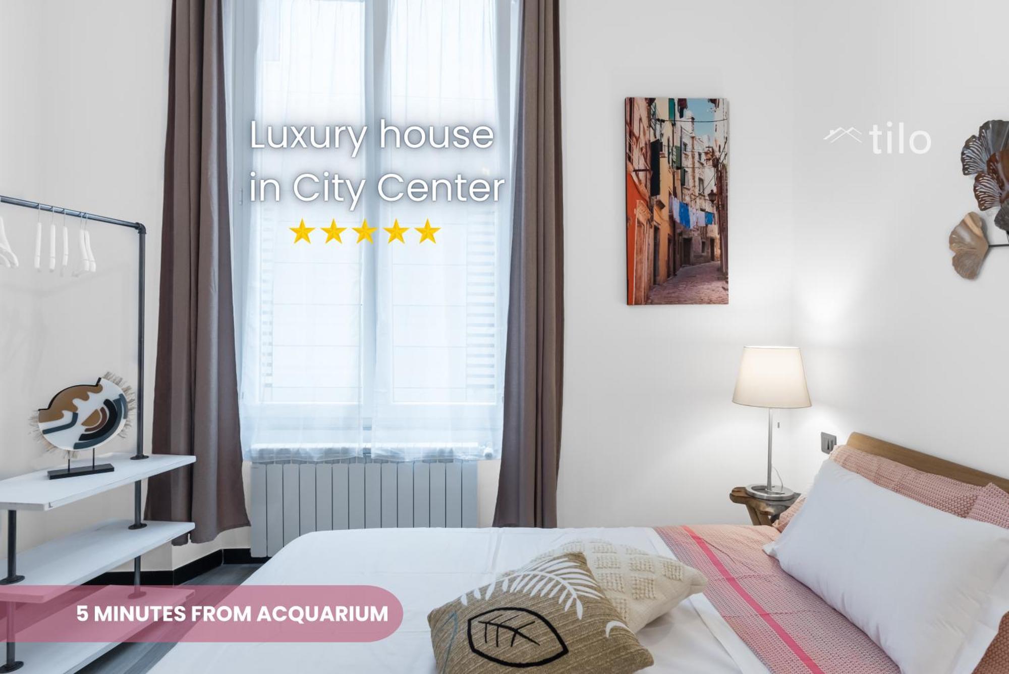 Acquario 5 Minuti, 1Br , Free A-C, Wifi & Netflix "City Center" By Tilo Genoa Bagian luar foto